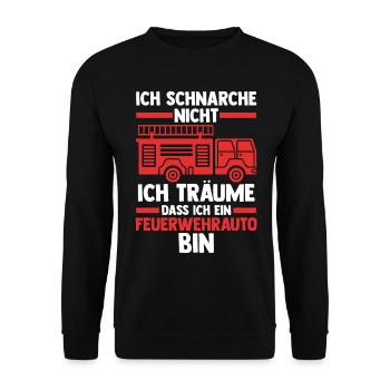 Feuerwehrmann Feuerwehr - Unisex Pullover - Schwarz - Vorne - Alina (178cm) & Michal (187cm)