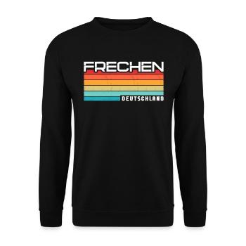 Frechenerin Frechener Frechen - Unisex Pullover - Schwarz - Vorne - Alina (178cm) & Michal (187cm)