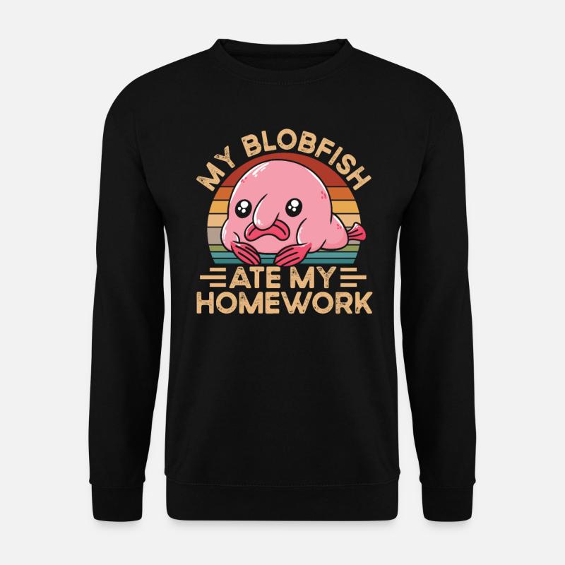 Blobfish ate my homework - Unisex Sweatshirt - black