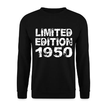Limited Edition 1950 Geburtstag 1950 Geburtstag - Unisex Pullover - Schwarz - Vorne - Alina (178cm) & Michal (187cm)