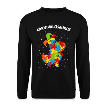 Carnival Confetti Dino Dinosaur Costume Replacement - Unisex Sweatshirt - black - Front - Alina (178cm) & Michal (187cm)