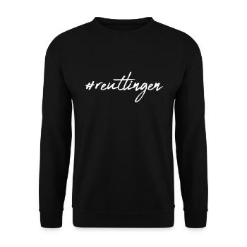 Reutlingen - Unisex Pullover - Schwarz - Vorne - Alina (178cm) & Michal (187cm)