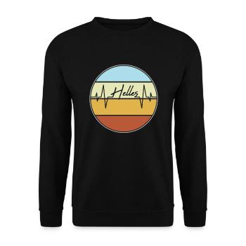Bright heartbeat - Unisex Sweatshirt - black - Front - Alina (178cm) & Michal (187cm)