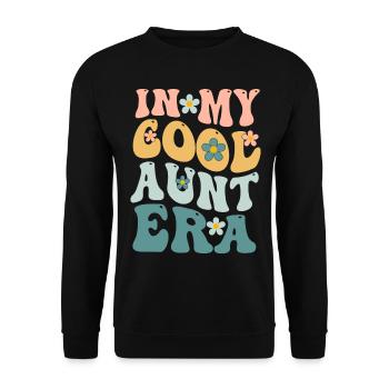 In My Cool Aunt Era Baby Announcement - Unisex Sweatshirt - black - Front - Alina (178cm) & Michal (187cm)