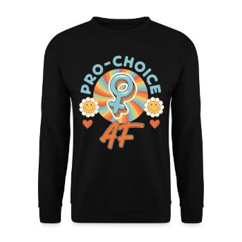 Féministe Rétro Pro-Choix Af - Sweat-shirt Unisexe - noir - Devant - Alina (178cm) & Michal (187cm)