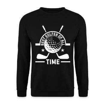 Best Golfer Of All Time - Golfing Golfer - Unisex Sweatshirt - black - Front - Alina (178cm) & Michal (187cm)