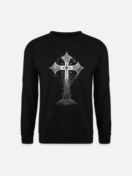 Christen Kreuz Christlich Jesus Christentum Baum - Unisex Pullover - Schwarz