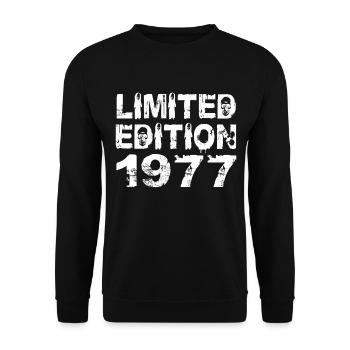 Édition Limitée 1977 Anniversaire 1977 Anniversaire - Sweat-shirt Unisexe - noir - Devant - Alina (178cm) & Michal (187cm)