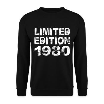 Limited Edition 1980 Birthday 1980 Birthday - Unisex Sweatshirt - black - Front - Alina (178cm) & Michal (187cm)