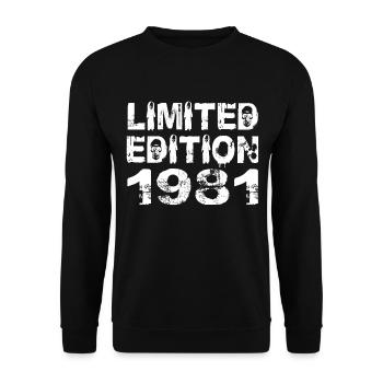 Limited Edition 1981 Geburtstag 1981 Geburtstag - Unisex Pullover - Schwarz - Vorne - Alina (178cm) & Michal (187cm)