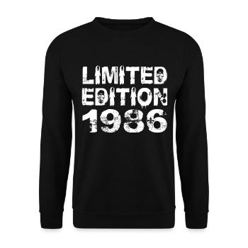 Limited Edition 1986 Geburtstag 1986 Geburtstag - Unisex Pullover - Schwarz - Vorne - Alina (178cm) & Michal (187cm)