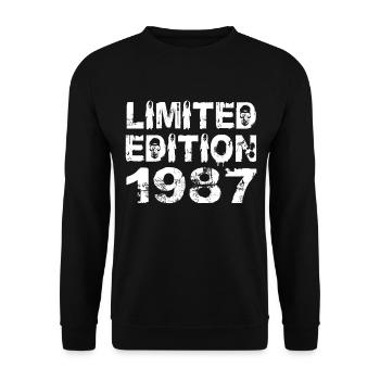 Édition limitée 1987 Anniversaire 1987 Anniversaire - Sweat-shirt Unisexe - noir - Devant - Alina (178cm) & Michal (187cm)