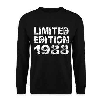 Limited Edition 1988 Geburtstag 1988 Geburtstag - Unisex Pullover - Schwarz - Vorne - Alina (178cm) & Michal (187cm)