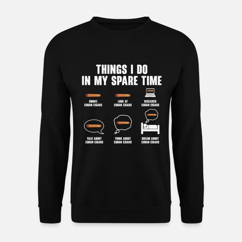 Zigarre Rauchen Zigarren Raucher - Unisex Pullover - Schwarz