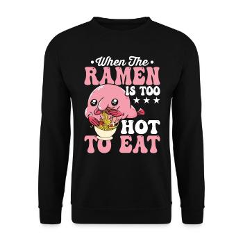 Ramen Eater Blobfish Besitzer Blobfishes Liebhaber - Unisex Pullover - Schwarz - Vorne - Alina (178cm) & Michal (187cm)