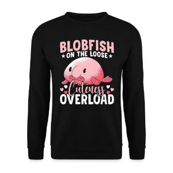 Blobfish owner cuteness overload - Unisex Sweatshirt - black - Front - Alina (178cm) & Michal (187cm)