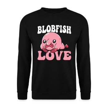 Blobfish Liebe Blobfishes Besitzer Liebhaber Fisch - Unisex Pullover - Schwarz - Vorne - Alina (178cm) & Michal (187cm)