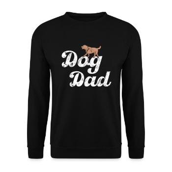 Hundepapa dog dad - Unisex Pullover - Schwarz - Vorne - Alina (178cm) & Michal (187cm)