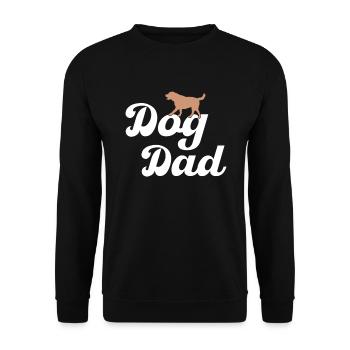 Hundepapa dog dad - Unisex Pullover - Schwarz - Vorne - Alina (178cm) & Michal (187cm)