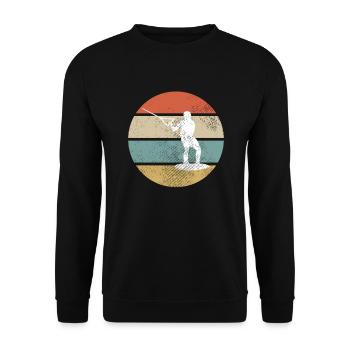 Wakeboarding Retro - Unisex Pullover - Schwarz - Vorne - Alina (178cm) & Michal (187cm)