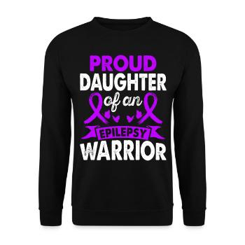 Daughter of the epilepsy warrior Month of the - Unisex Sweatshirt - black - Front - Alina (178cm) & Michal (187cm)