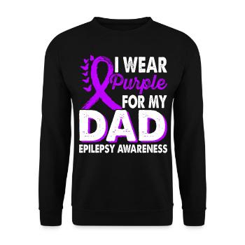 Wear purple for the - Unisex Sweatshirt - black - Front - Alina (178cm) & Michal (187cm)