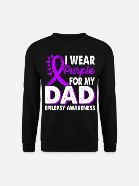 Wear purple for the - Unisex Sweatshirt - black