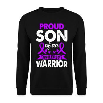 Sohn Der Epilepsie Krieger Monat Des Bewusstseins - Unisex Pullover - Schwarz - Vorne - Alina (178cm) & Michal (187cm)
