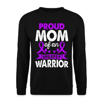 Mother of Epilepsy Warrior Awareness Month - Unisex Sweatshirt - black - Front - Alina (178cm) & Michal (187cm)