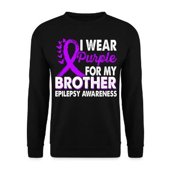 Wear purple for the - Unisex Sweatshirt - black - Front - Alina (178cm) & Michal (187cm)
