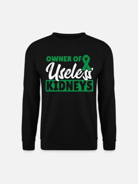 Besitzer von nutzlosen Nieren Grüne Schleife - Unisex Pullover - Schwarz