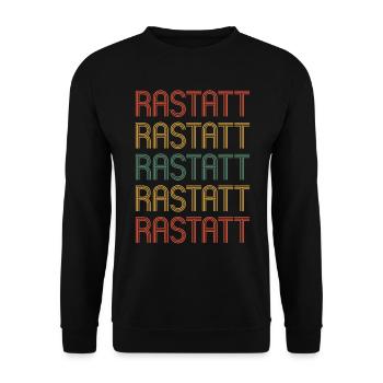 Rastatterin Rastatter Rastatt - Unisex Pullover - Schwarz - Vorne - Alina (178cm) & Michal (187cm)