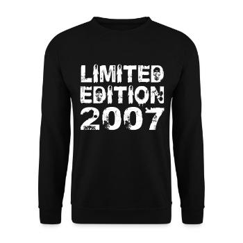 Limited Edition 2007 Geburtstag 2007 Geburtstag - Unisex Pullover - Schwarz - Vorne - Alina (178cm) & Michal (187cm)