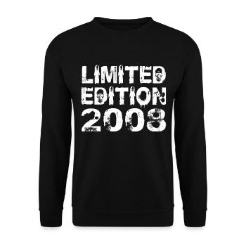 Limited Edition 2008 Geburtstag 2008 Geburtstag - Unisex Pullover - Schwarz - Vorne - Alina (178cm) & Michal (187cm)