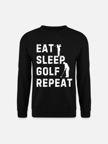 Eat Sleep Golf Repeat - Golfing Golf Player Golfer - Unisex Pullover - Schwarz