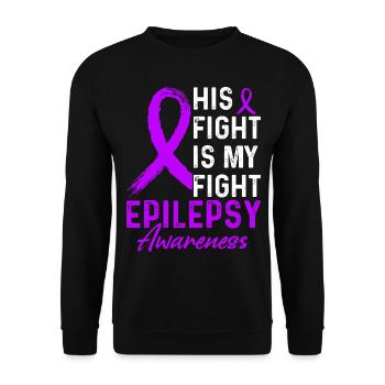 Fight against epilepsy - Unisex Sweatshirt - black - Front - Alina (178cm) & Michal (187cm)