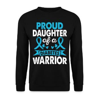 Mois de sensibilisation des guerriers du diabète - Sweat-shirt Unisexe - noir - Devant - Alina (178cm) & Michal (187cm)