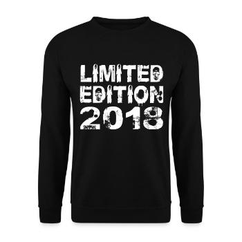 Limited Edition 2018 Geburtstag 2018 Geburtstag - Unisex Pullover - Schwarz - Vorne - Alina (178cm) & Michal (187cm)