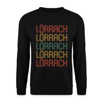 Lörracherin Lörracher Lörrach - Unisex Pullover - Schwarz - Vorne - Alina (178cm) & Michal (187cm)