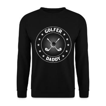 Golfer Daddy - Golfer Daddy Golf Player - Unisex Pullover - Schwarz - Vorne - Alina (178cm) & Michal (187cm)