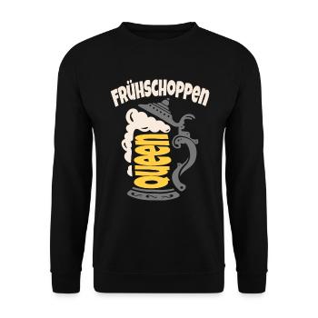 Frühschoppen Queen - Unisex Pullover - Schwarz - Vorne - Alina (178cm) & Michal (187cm)