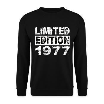 Édition Limitée 1977 Anniversaire 1977 Anniversaire - Sweat-shirt Unisexe - noir - Devant - Alina (178cm) & Michal (187cm)