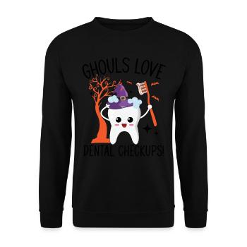 Les voleurs de cadavres adorent les examens dentaires! - Sweat-shirt Unisexe - noir - Devant - Alina (178cm) & Michal (187cm)