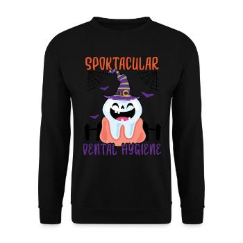 Spooky dental hygiene. - Unisex Sweatshirt - black - Front - Alina (178cm) & Michal (187cm)