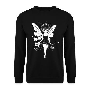 Magische Fee für bezaubernde Feengarten-Momente - Unisex Pullover - Schwarz - Vorne - Alina (178cm) & Michal (187cm)