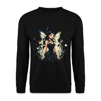 Fée enchanteresse aux ailes étincelantes pour dames - Sweat-shirt Unisexe - noir - Devant - Alina (178cm) & Michal (187cm)