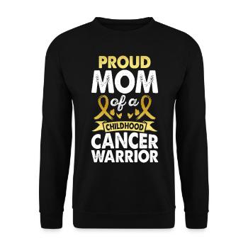 Mama Of Childhood Cancer Warrior Awareness Month - Unisex Sweatshirt - black - Front - Alina (178cm) & Michal (187cm)