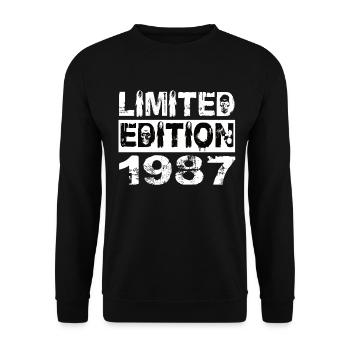 Édition limitée 1987 Anniversaire 1987 Anniversaire - Sweat-shirt Unisexe - noir - Devant - Alina (178cm) & Michal (187cm)