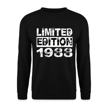 Limited Edition 1988 Geburtstag 1988 Geburtstag - Unisex Pullover - Schwarz - Vorne - Alina (178cm) & Michal (187cm)
