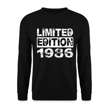 Limited Edition 1986 Geburtstag 1986 Geburtstag - Unisex Pullover - Schwarz - Vorne - Alina (178cm) & Michal (187cm)